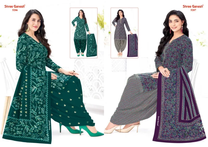 Hansika Vol 32 By Shree Ganesh Cotton Printed Dress Material 